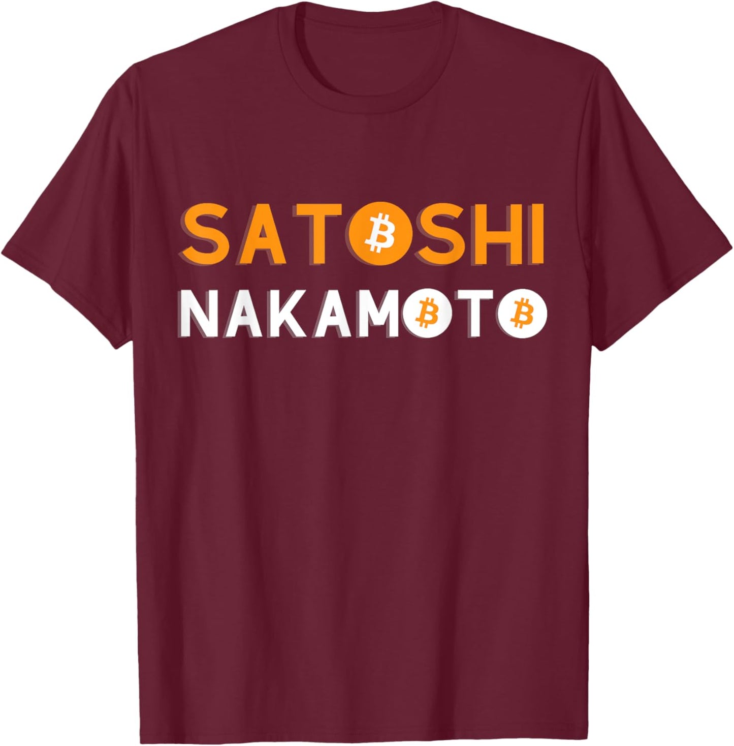 Satoshi Nakamoto Crypto Bitcoin Maximalist Maximalism T-Shirt - T-Shirt | Maroon