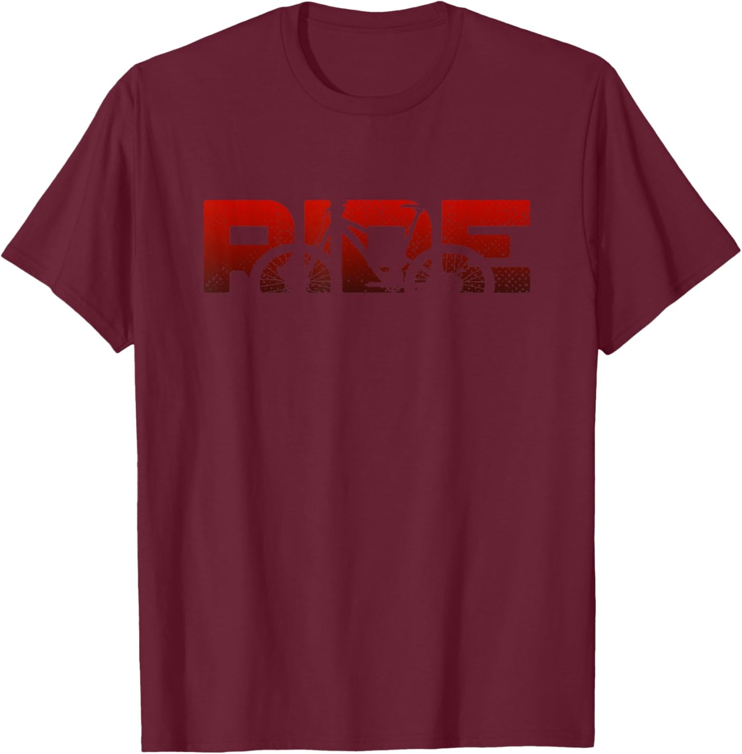 Ride Mountain Bike MTB Apparel - MTB Mountain Bike T-Shirt - T-Shirt | Maroon