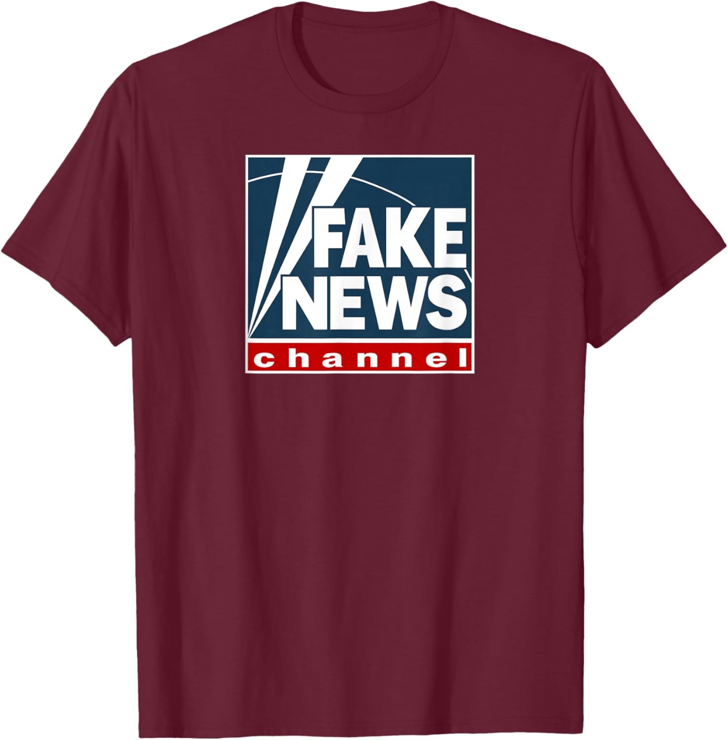 Fake News Channel T-Shirt - T-Shirt | Maroon