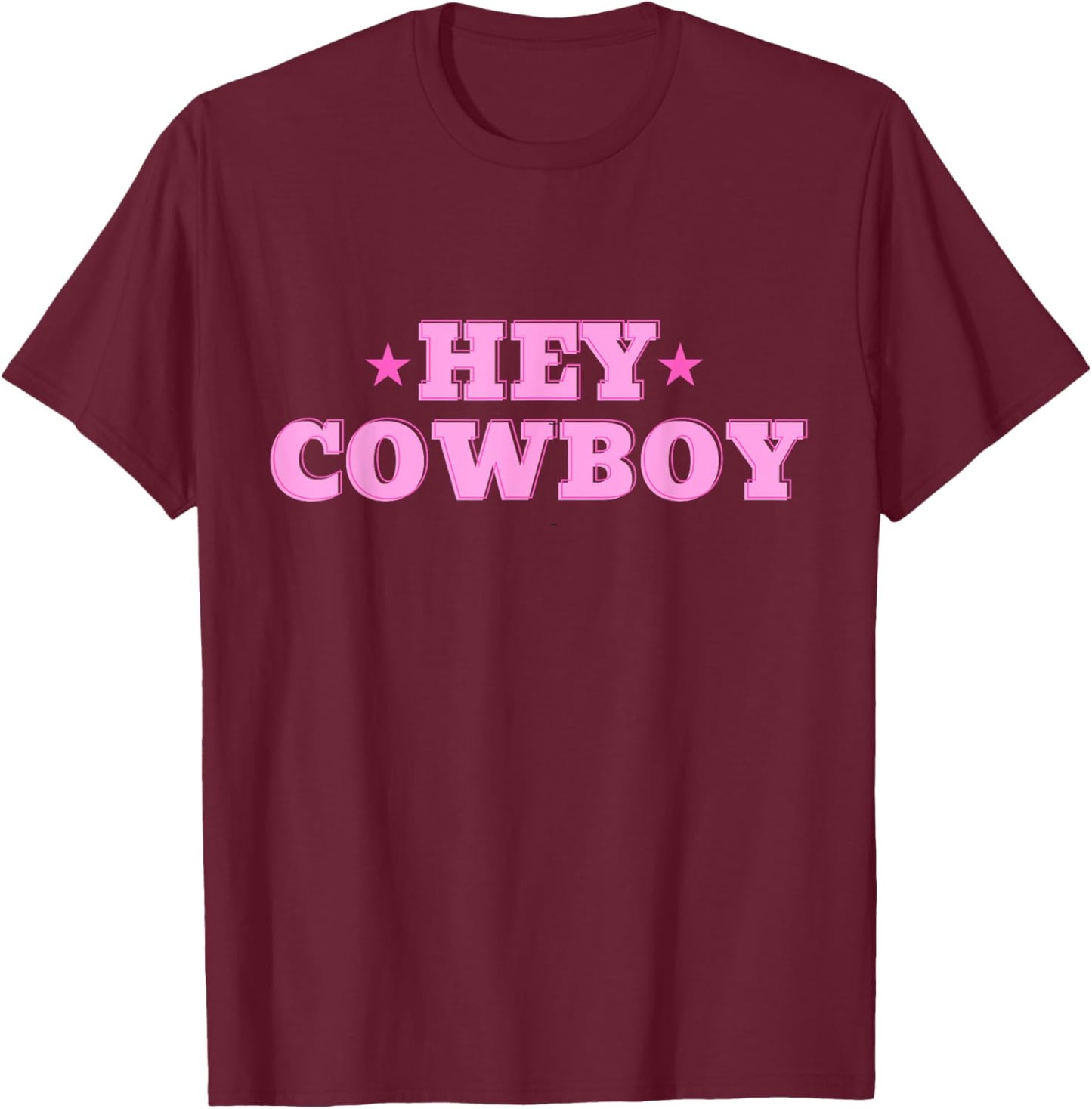 Hey Cowboy T-Shirt - T-Shirt | Maroon