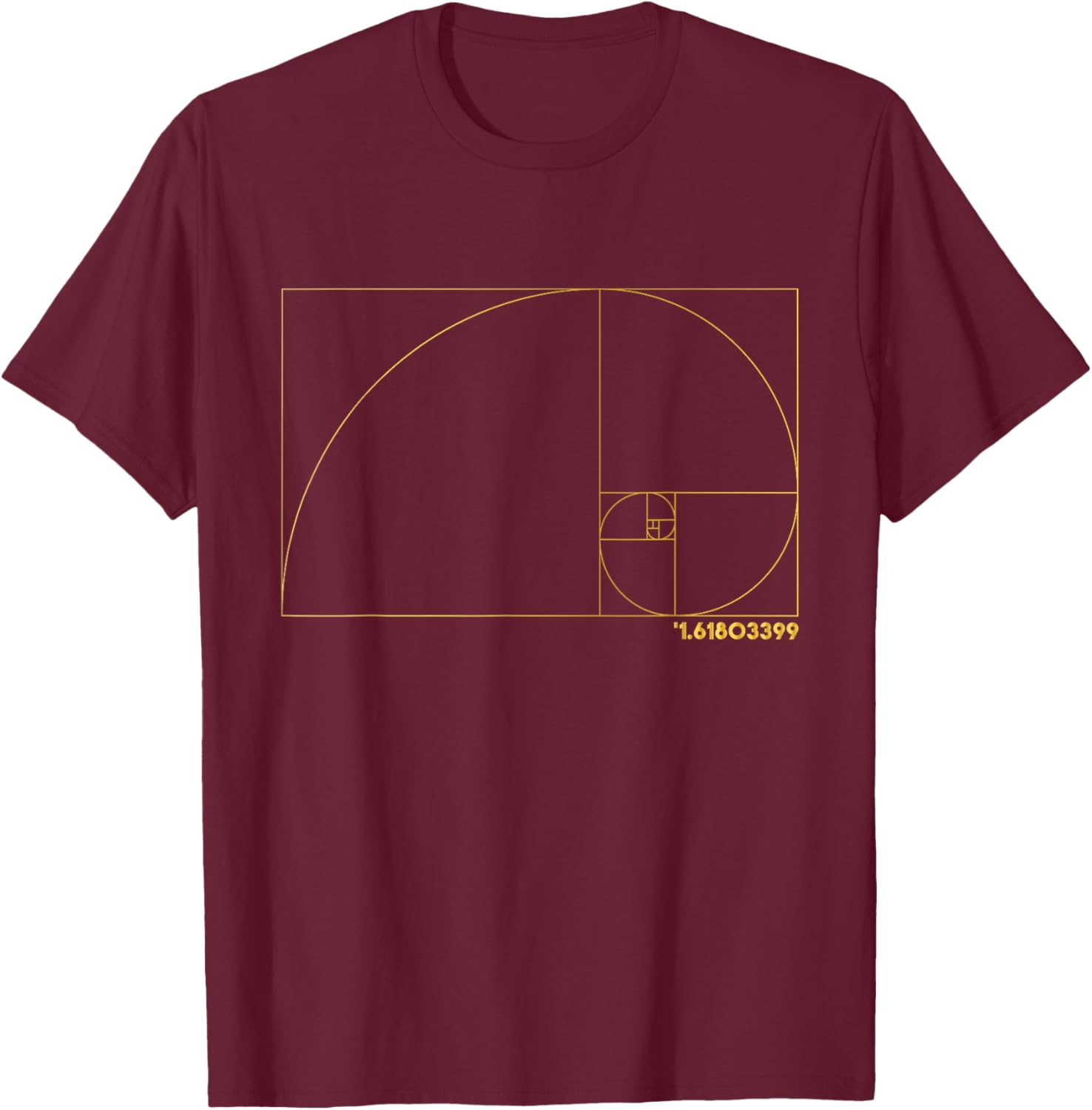 Golden Ratio - Architecture Architect Artwork Construction T-Shirt - T-Shirt | Maroon