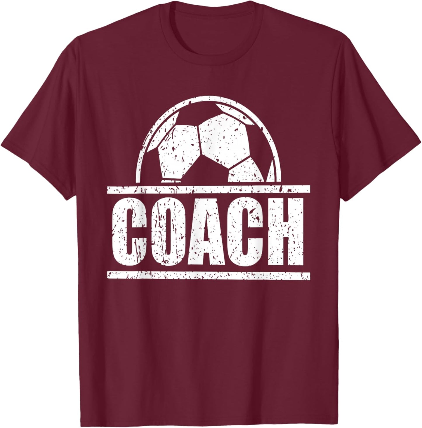 Soccer Coach Sports Coaching Staff Soccer Dad Father's Day T-Shirt - T-Shirt | Maroon