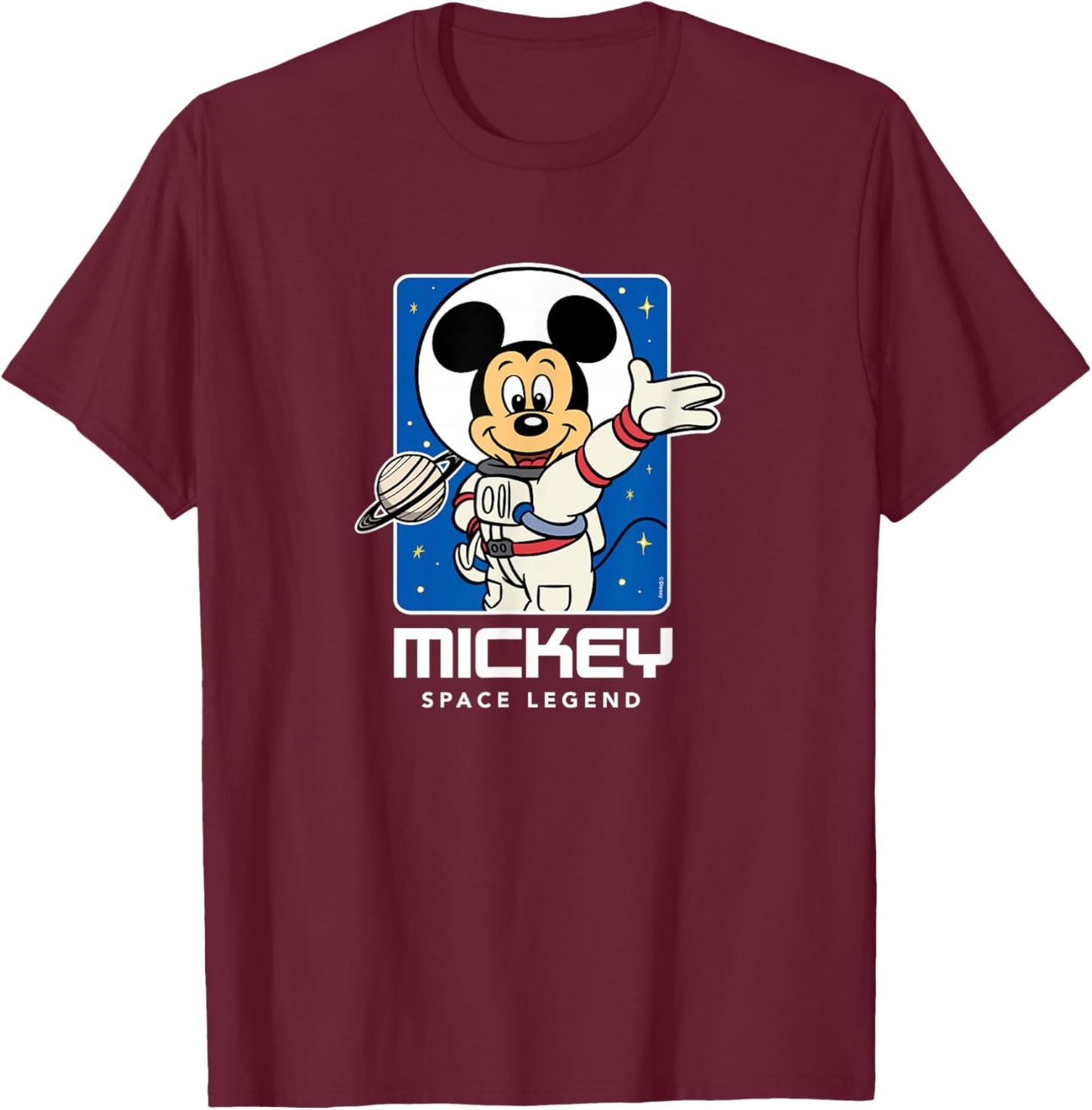 Mickey Mouse - Retro Space Legend T-Shirt - T-Shirt | Maroon