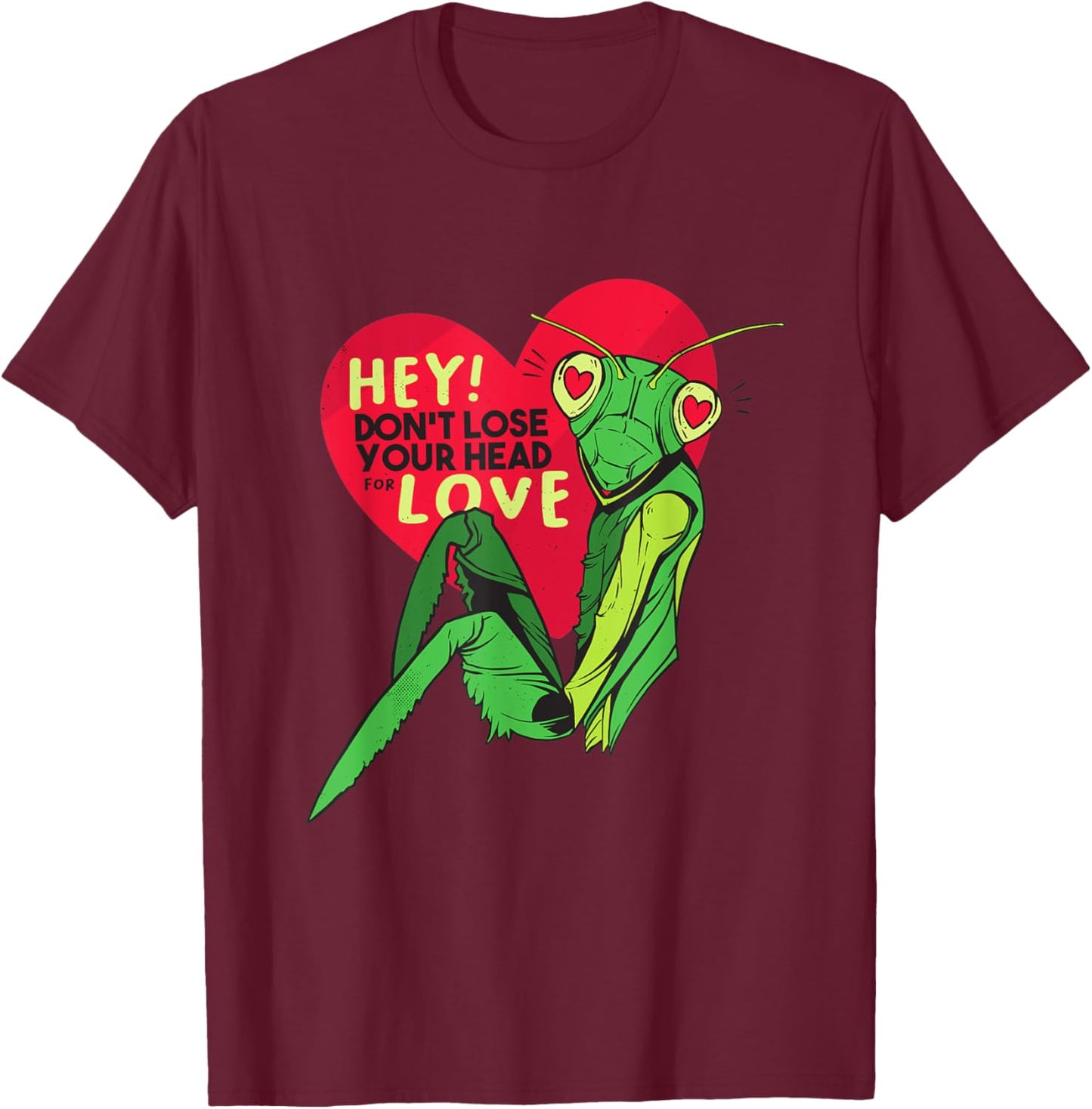Love Prayer Cannibalism Heart Cartoon T-Shirt - T-Shirt | Maroon