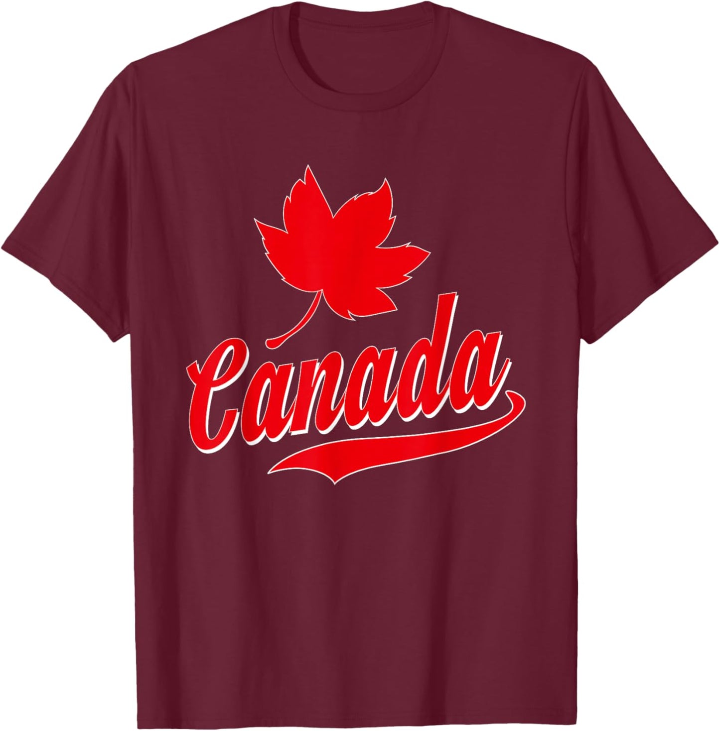 Canadian Canadian Maple Leaf Canada T-Shirt - T-Shirt | Maroon
