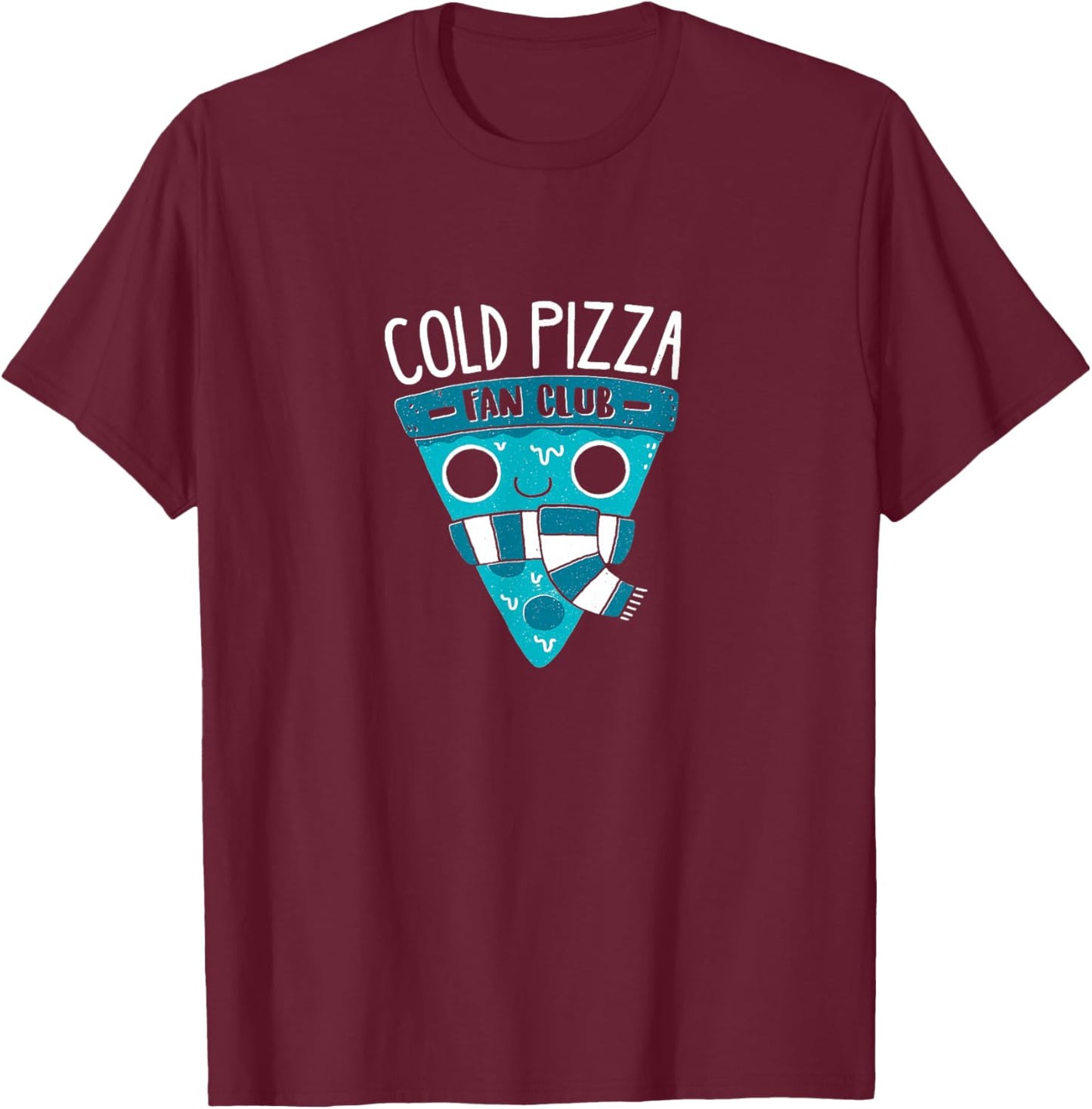 Cold Pizza Fan Club - Official DinoMike Design T-Shirt - T-Shirt | Maroon