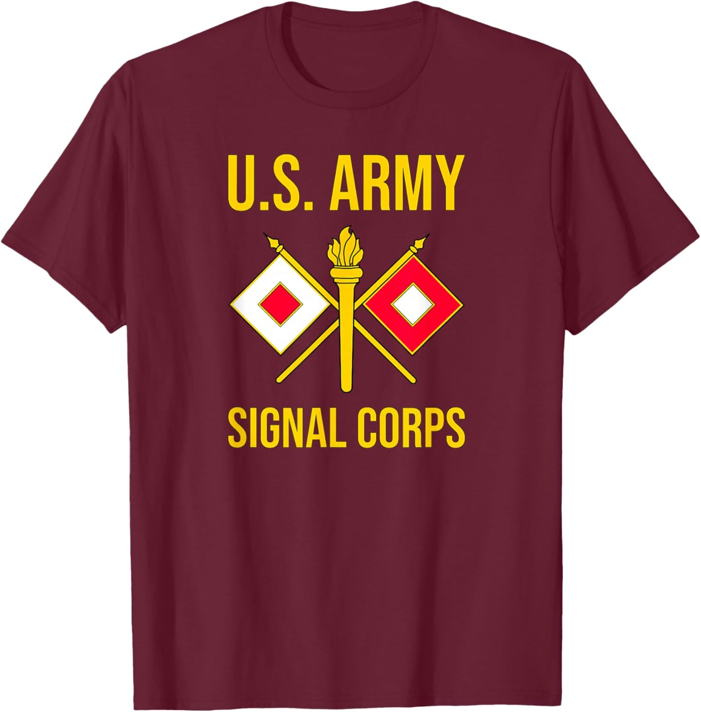 Army Signal Corps Branch USASC US T-Shirt - T-Shirt | Maroon