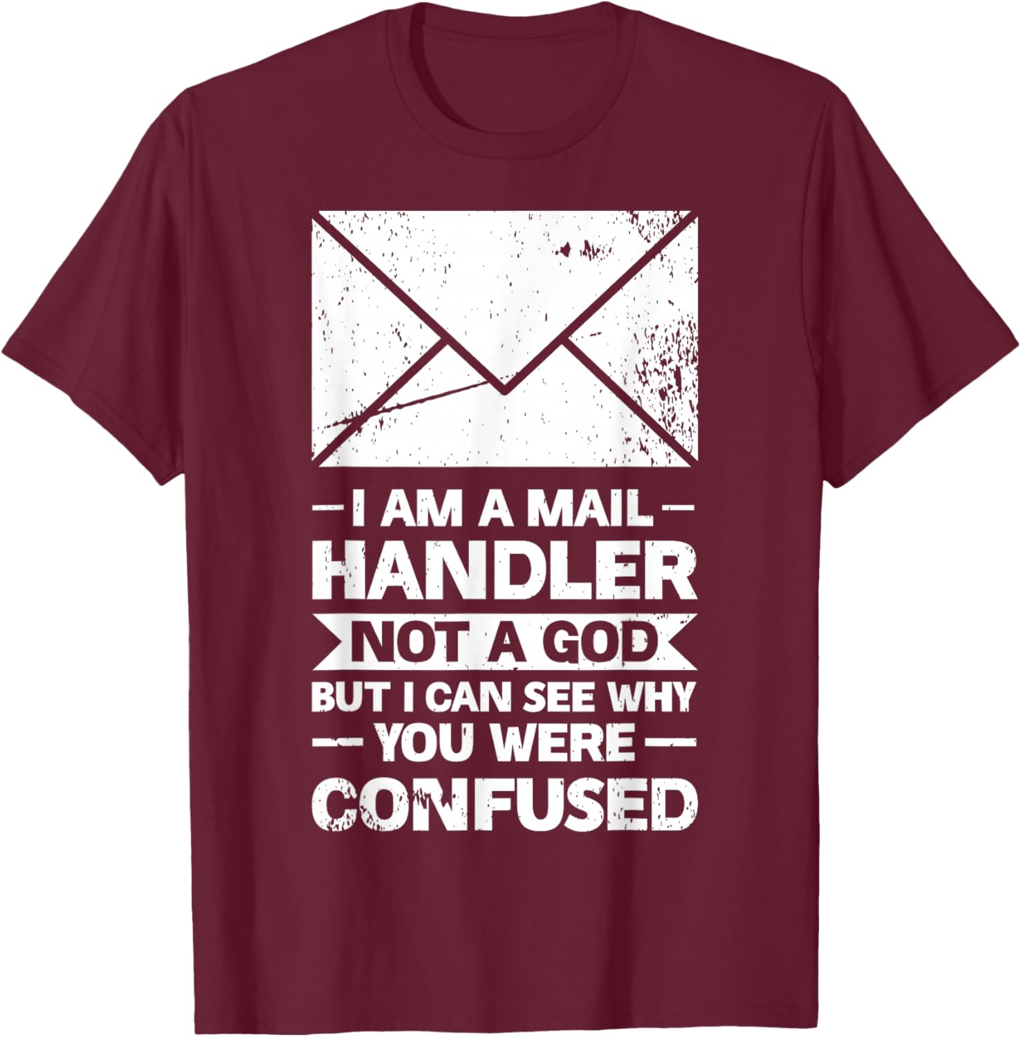 Mail Handler Job Colleague And Coworker Two T-Shirt - T-Shirt | Maroon