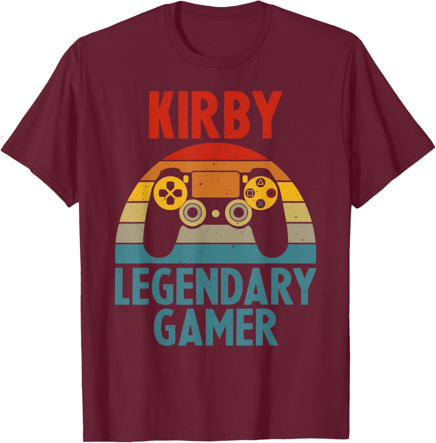 KIRBY Gift Name Personalized Funny Gaming Geek Birthday T-Shirt - T-Shirt | Maroon