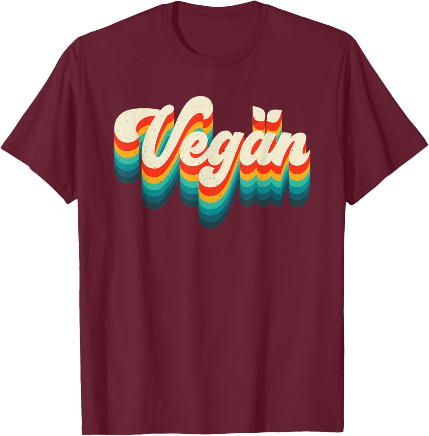 Retro Vegan Shirt Women Men Kids T-Shirt - T-Shirt | Maroon