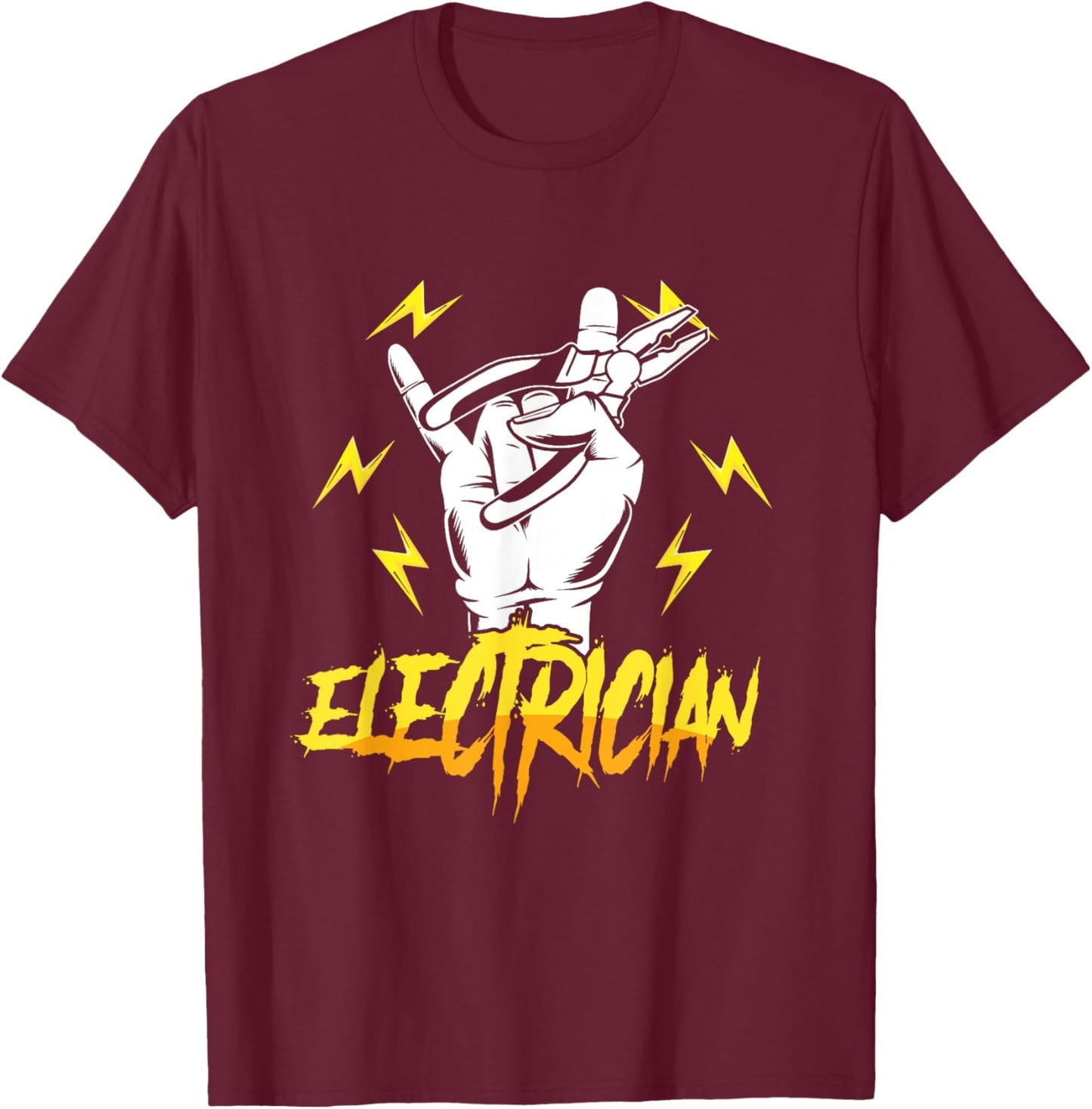Electrician Electricity Voltage Lineman Craftsman Lineworker T-Shirt - T-Shirt | Maroon