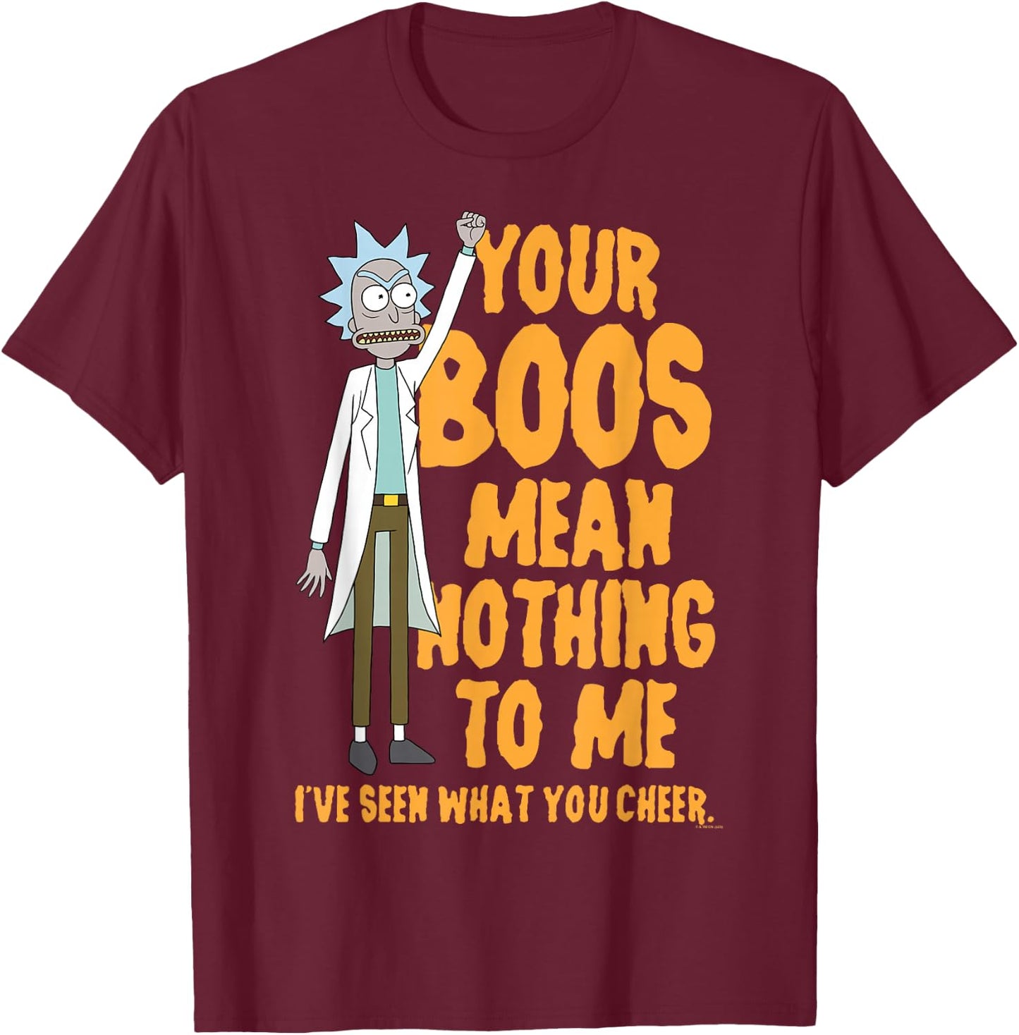 Rick and Morty Halloween Your Boos Mean Nothing to Me T-Shirt - T-Shirt | Maroon