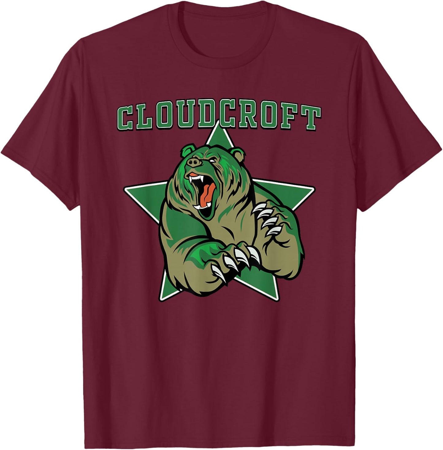 Cloudcroft Bears High School Team Spirit T-Shirt - T-Shirt | Maroon