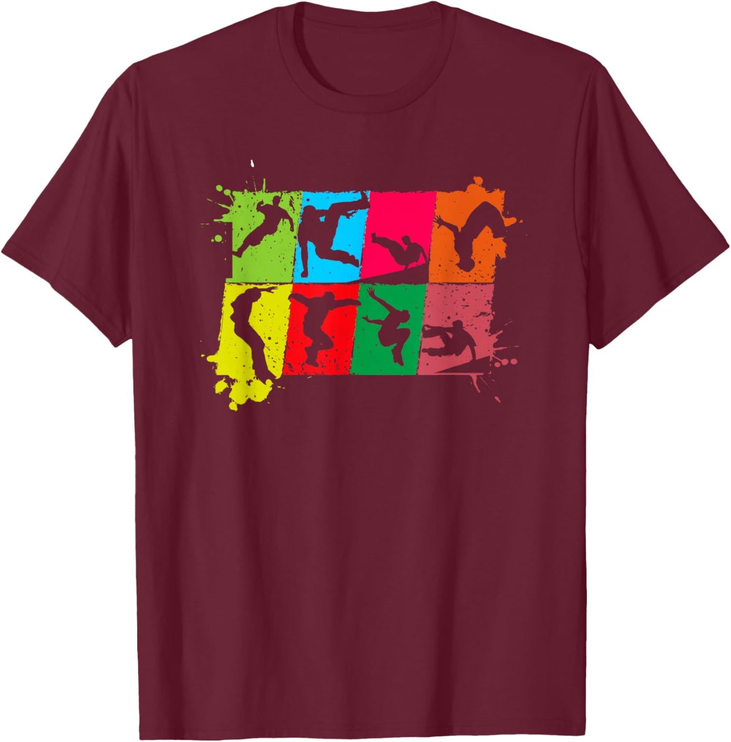 Freerunning Parkour Jump Obstacle Course Parkour T-Shirt - T-Shirt | Maroon