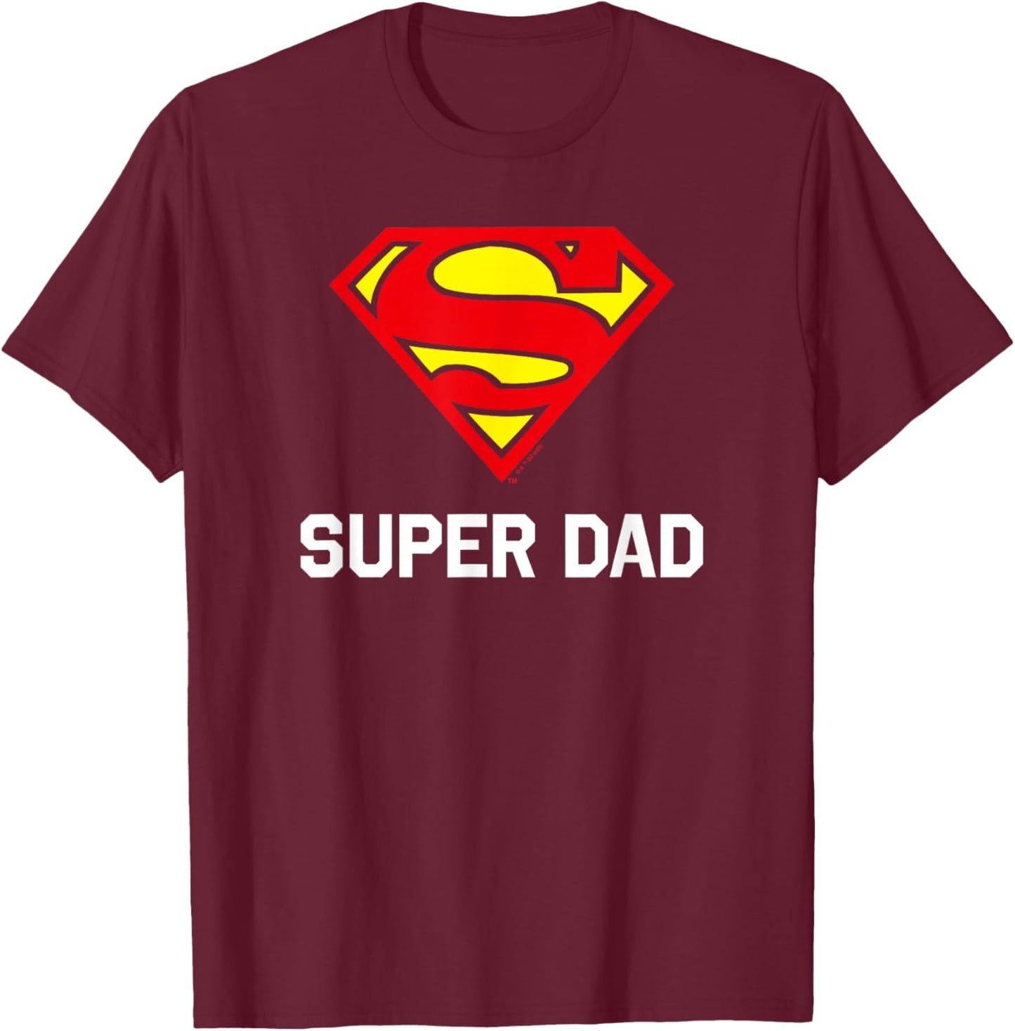 DC Comics Superman Father's Day Super Dad Logo T-Shirt - T-Shirt | Maroon