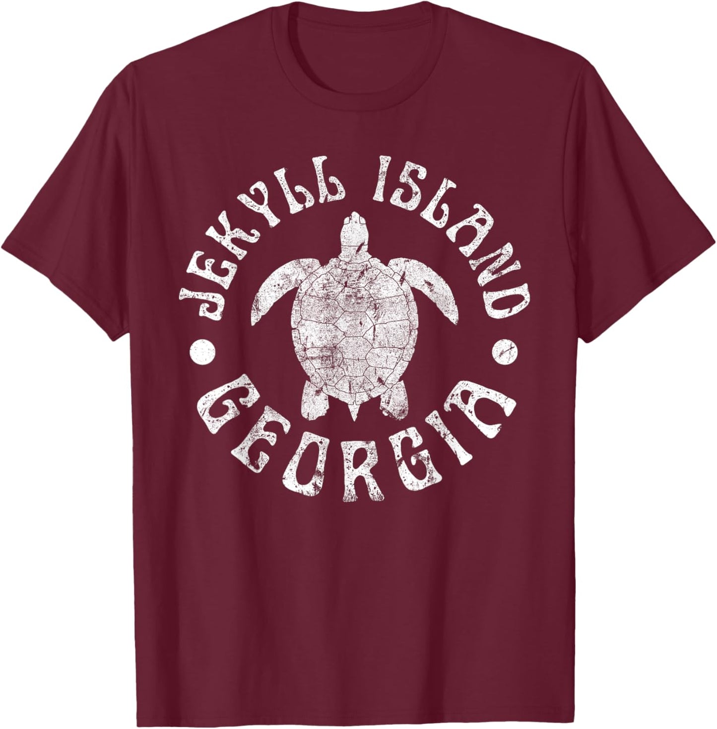 Jekyll Island Georgia Beach Sea Turtle Summer Vacation Men Women Girls Kids T-Shirt - T-Shirt | Maroon