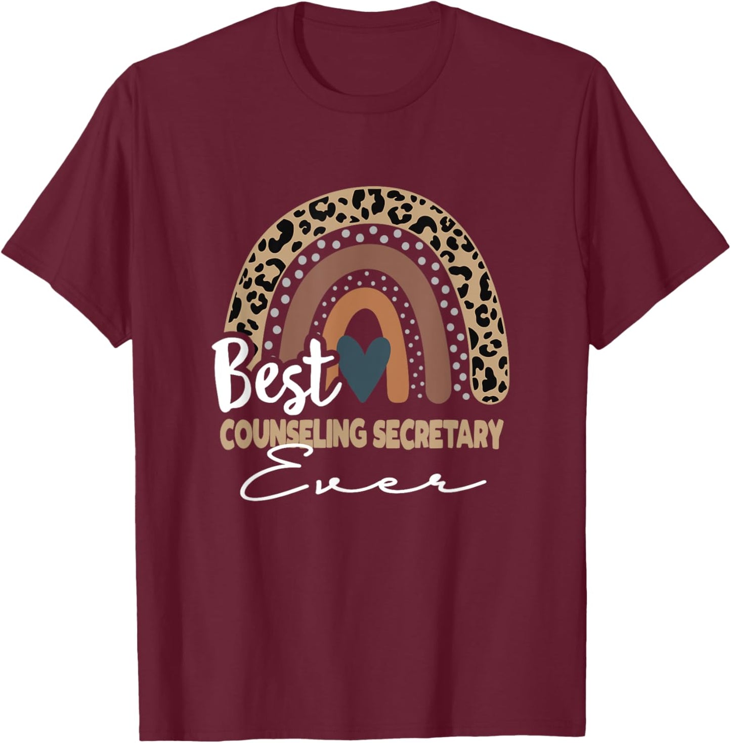 Back To School Boho Rainbow, counseling secretary T-Shirt - T-Shirt | Maroon