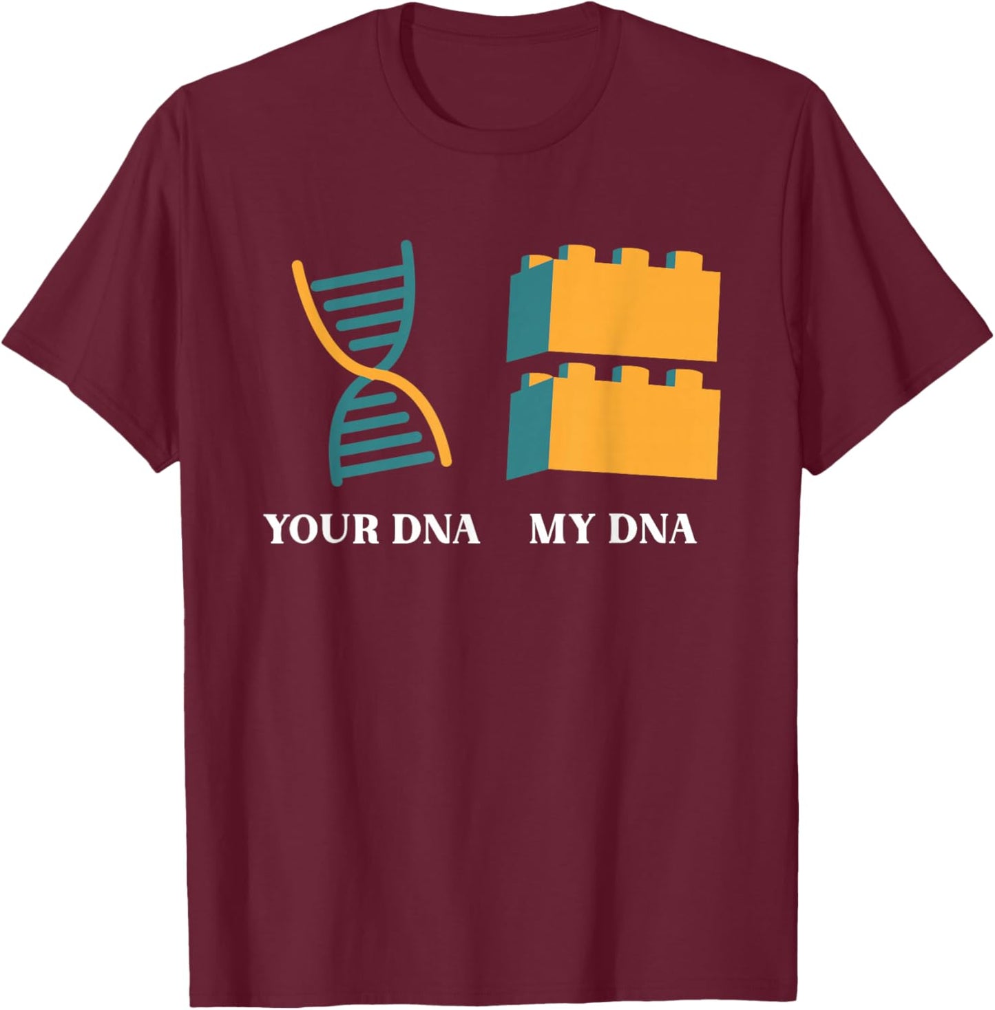 Big Building Blocks DNA Master Builder Children Kids Toy T-Shirt - T-Shirt | Maroon