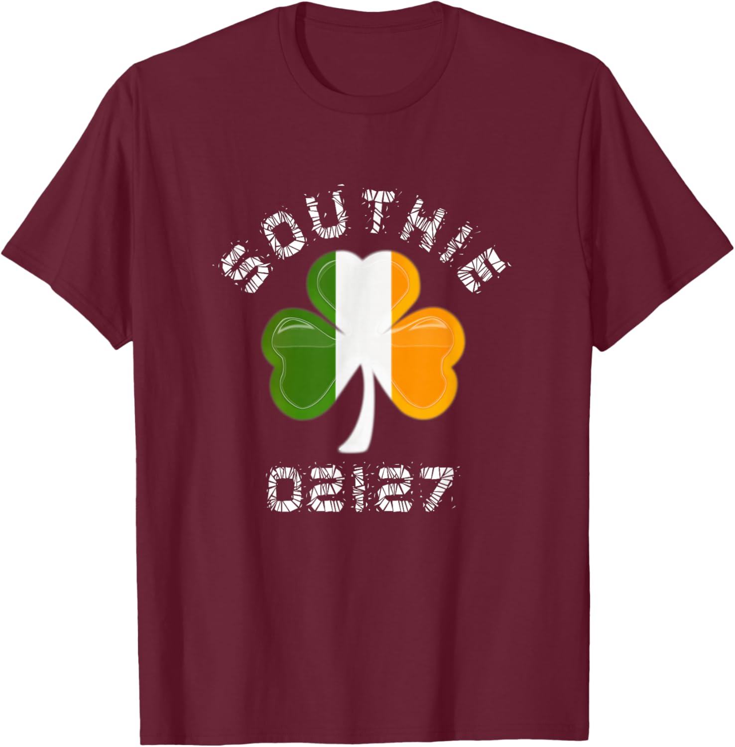 Southie - Irish - 02127 T-Shirt - T-Shirt | Maroon