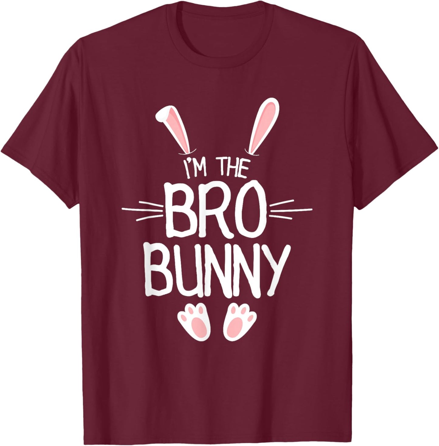 I'm The Brother Bunny Shirt Boys Cute Matching Family Easter T-Shirt - T-Shirt | Maroon