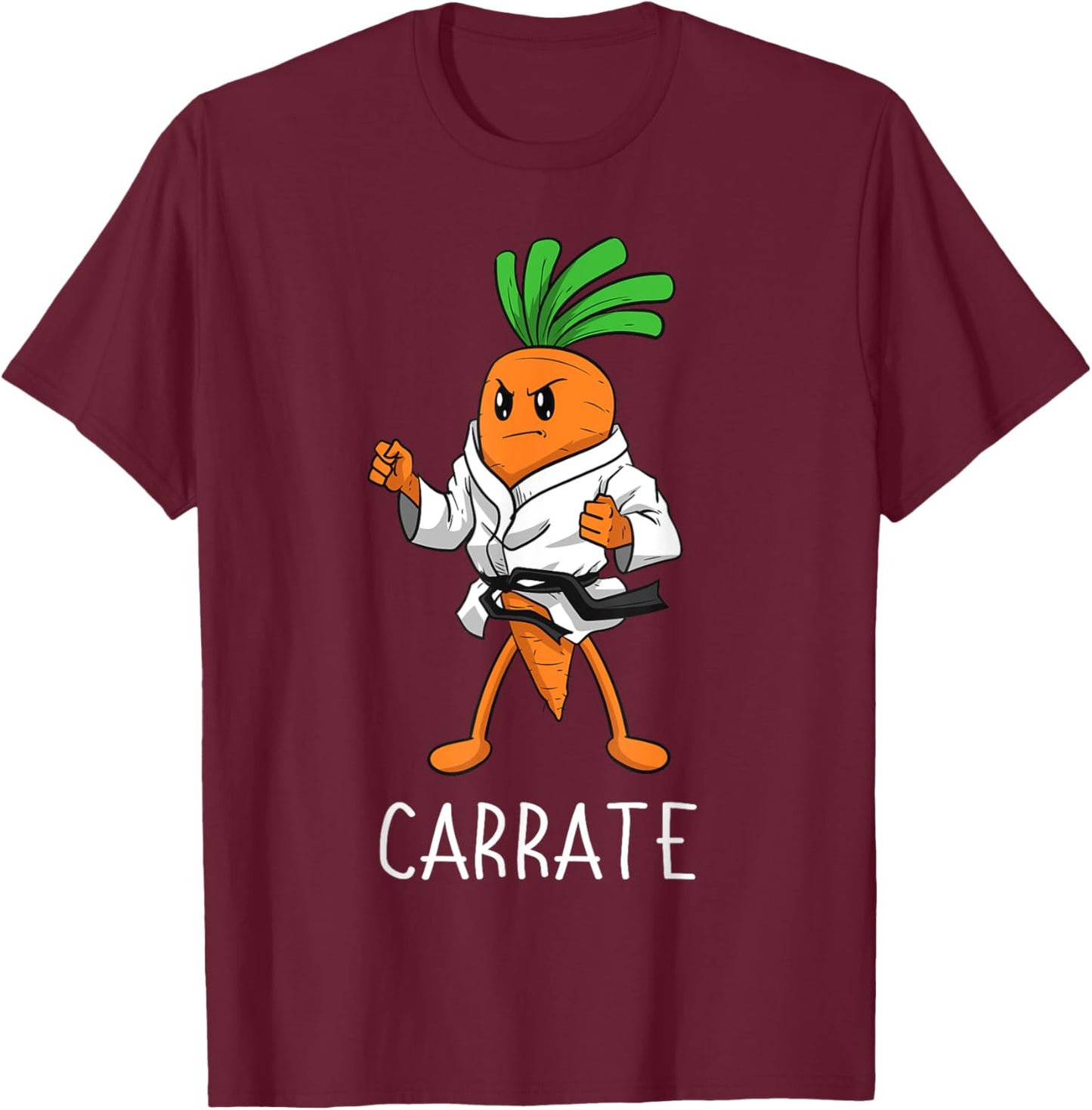 Carrate Karate Carrot Student Teacher Trainee Trainor Small T-Shirt - T-Shirt | Maroon