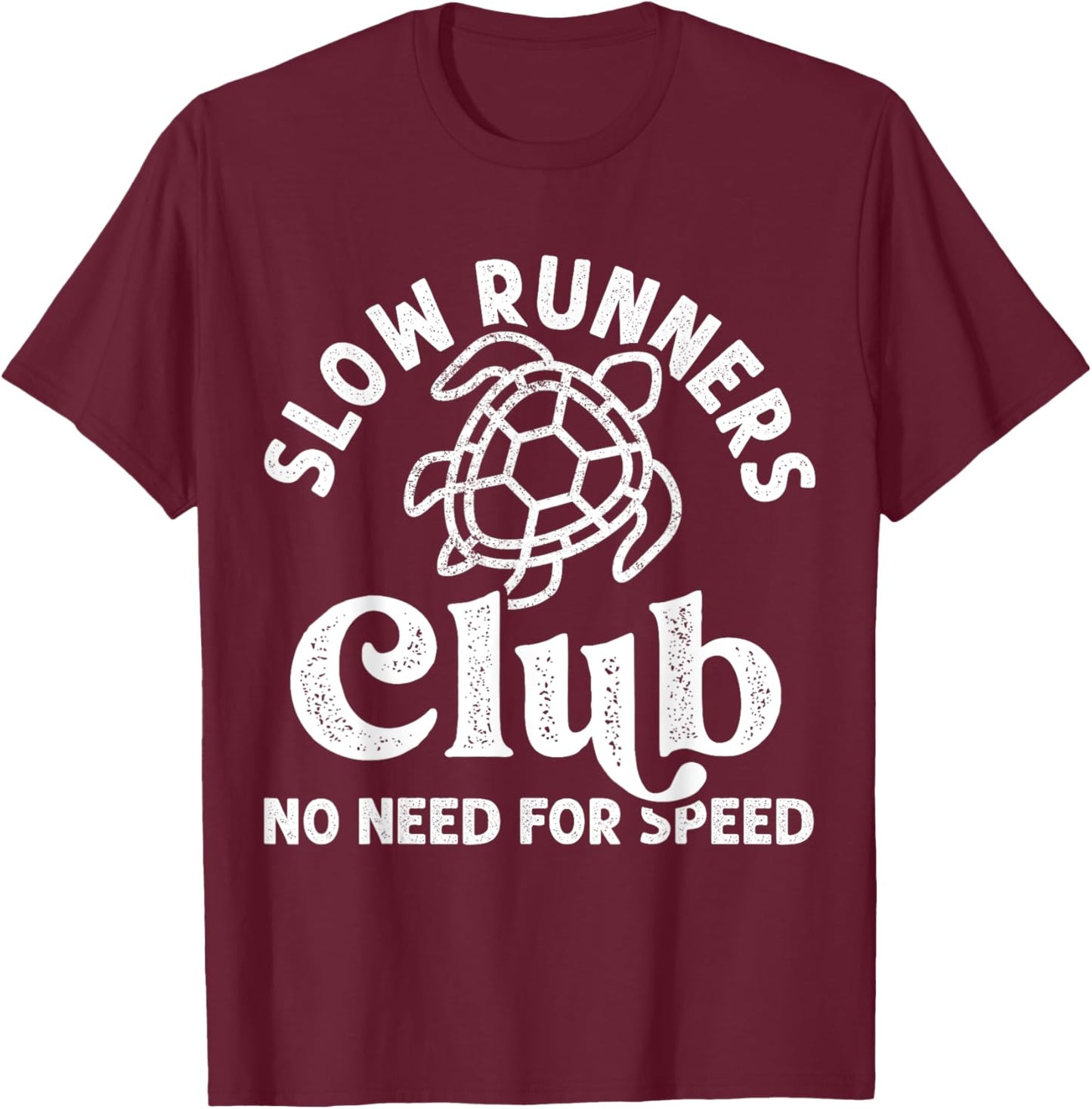 Funny Running Runner Slow Runners Club Track Cross Country T-Shirt - T-Shirt | Maroon