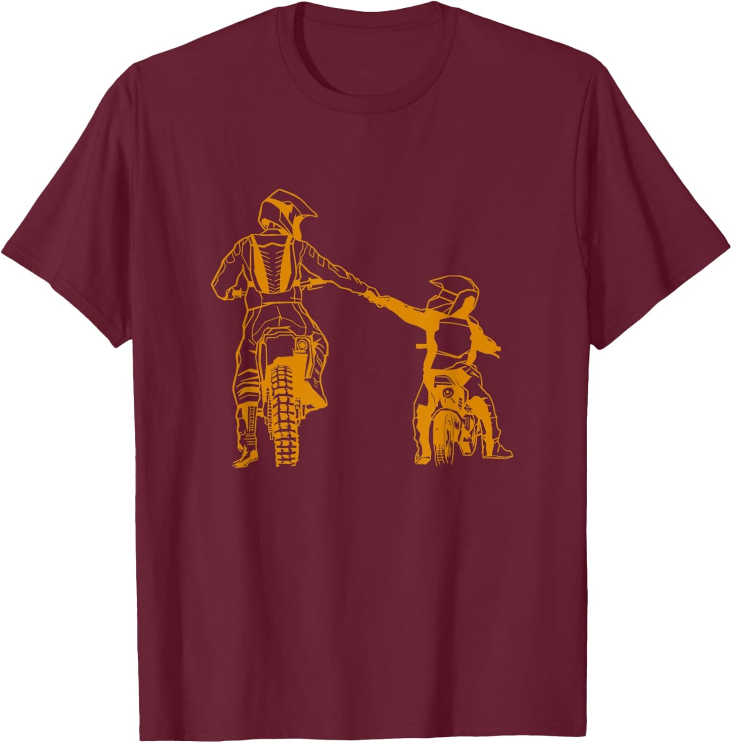 Motocross As Father As Son Gift Motorcycle Cross T-Shirt - T-Shirt | Maroon