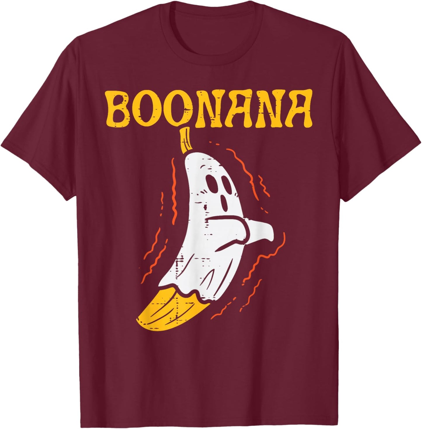 Boonana Cute Ghost Banana Halloween Costume Men Women Kids T-Shirt - T-Shirt | Maroon