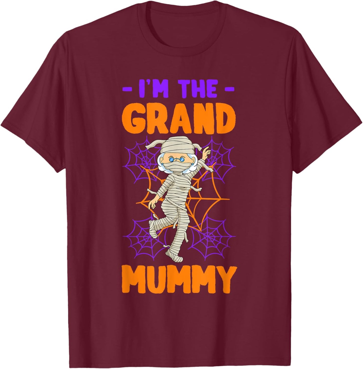 I'm The Grandmummy Halloween Grandmother T-Shirt - T-Shirt | Maroon