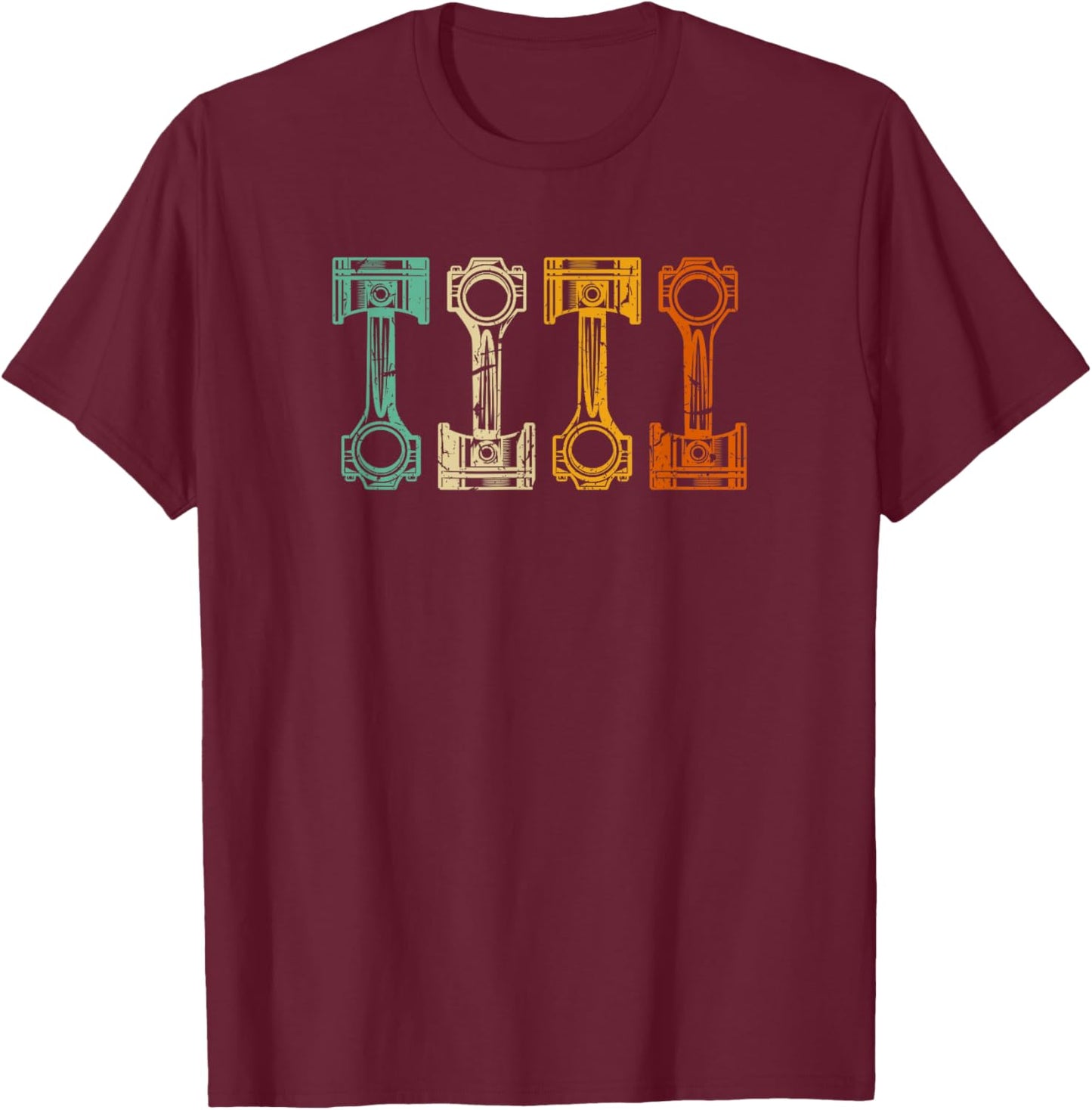 Car Tuning Cylinder Retro Motorsport Car Mechanic Tuner T-Shirt - T-Shirt | Maroon