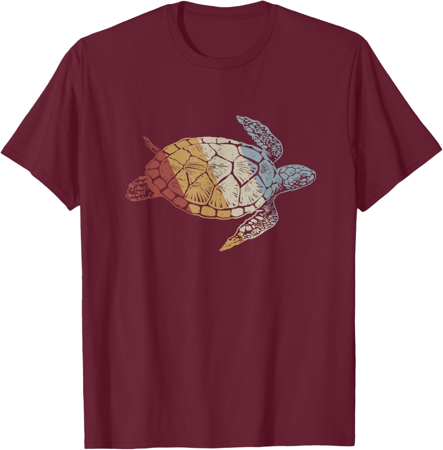 Sea Turtle Retro Style Vintage T-Shirt - T-Shirt | Maroon
