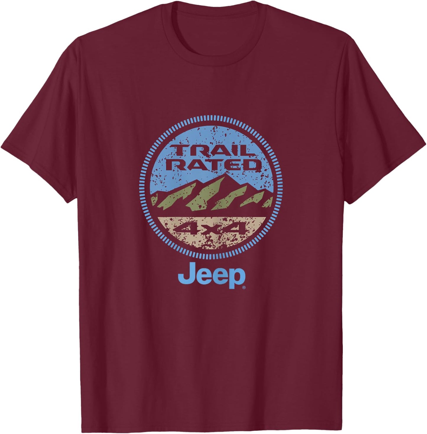 Jeep Trail Rated T-Shirt - T-Shirt | Maroon