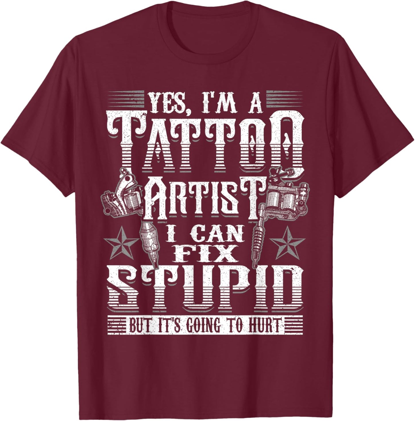 Tattoo Artist Tattooist Tattoos T-Shirt - T-Shirt | Maroon