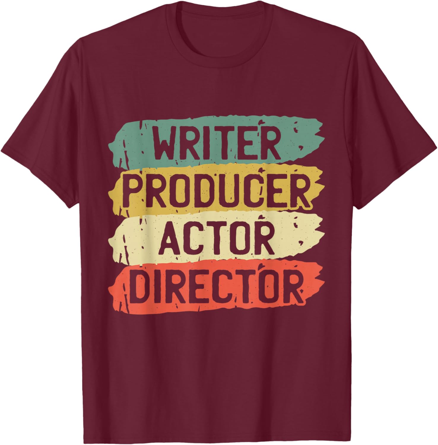 Retro Filmmaker Producer Writer Actor and Movie Director Small T-Shirt - T-Shirt | Maroon