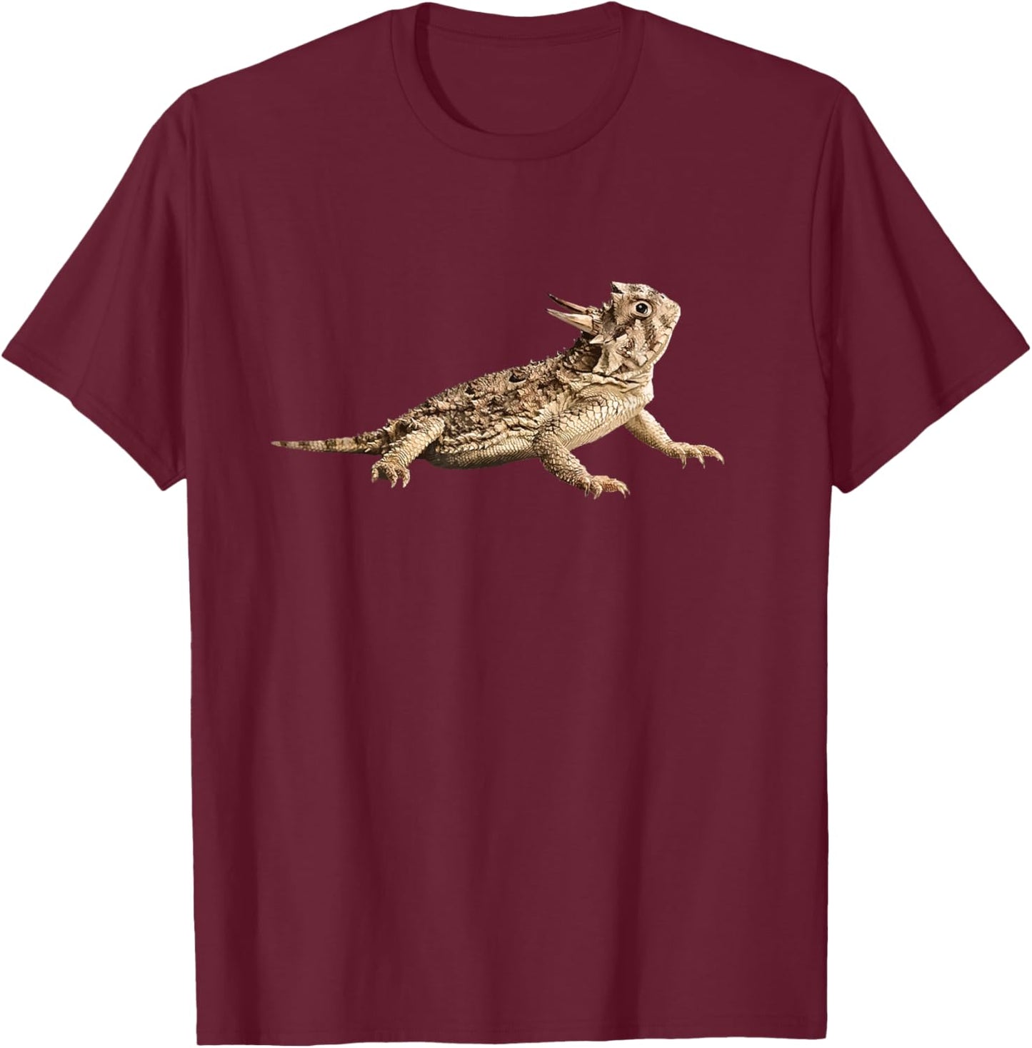 Horned Toad Portrait T-Shirt - T-Shirt | Maroon