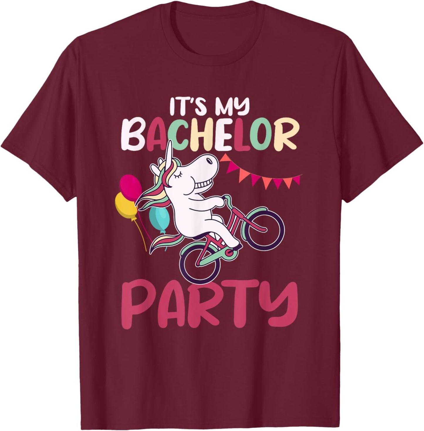 It's My Bachelor Party For Groom Naughty Funny Men T-Shirt - T-Shirt | Maroon