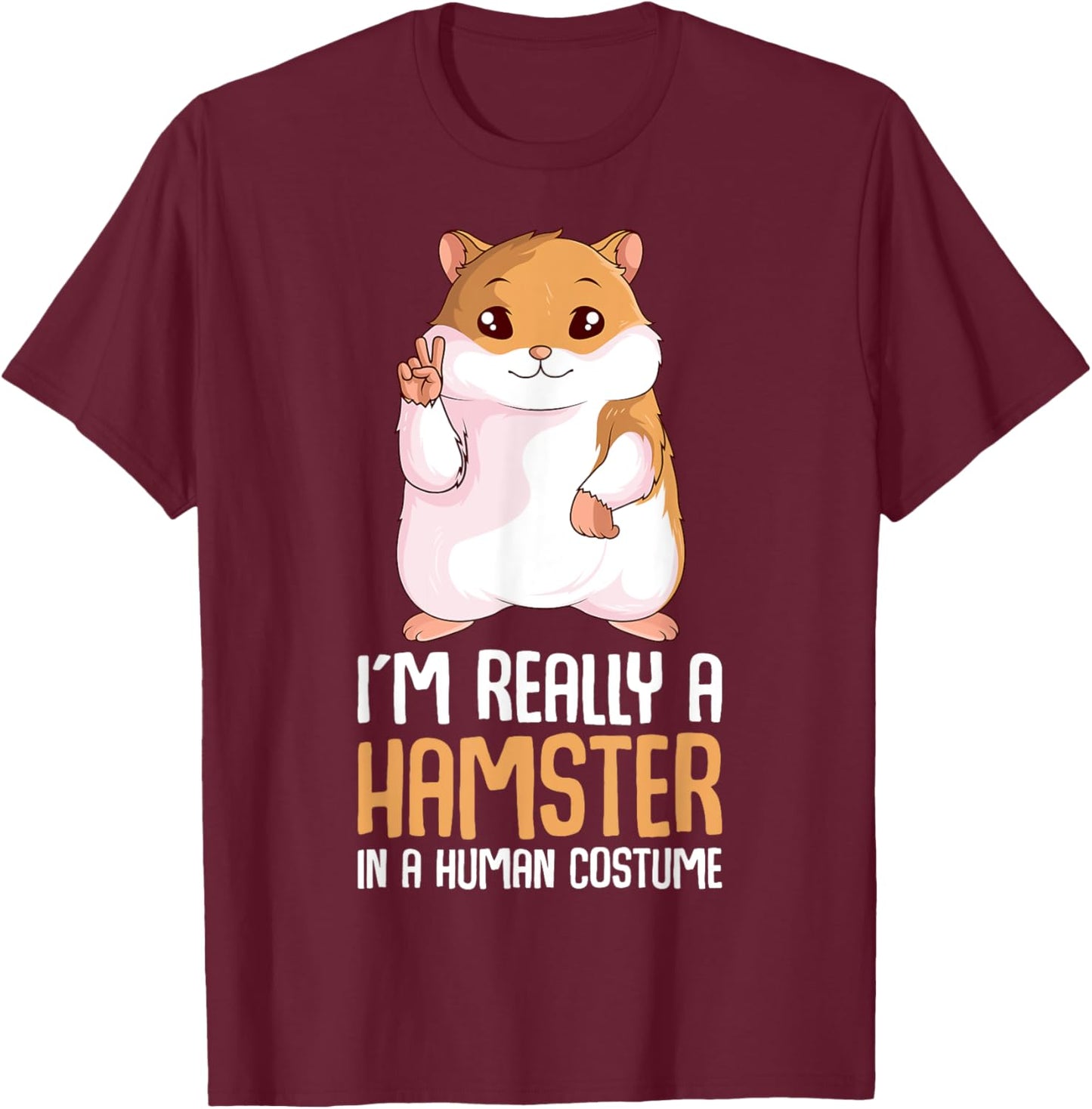 Hamster Costume Hammy Lover Girls Women T-Shirt - T-Shirt | Maroon