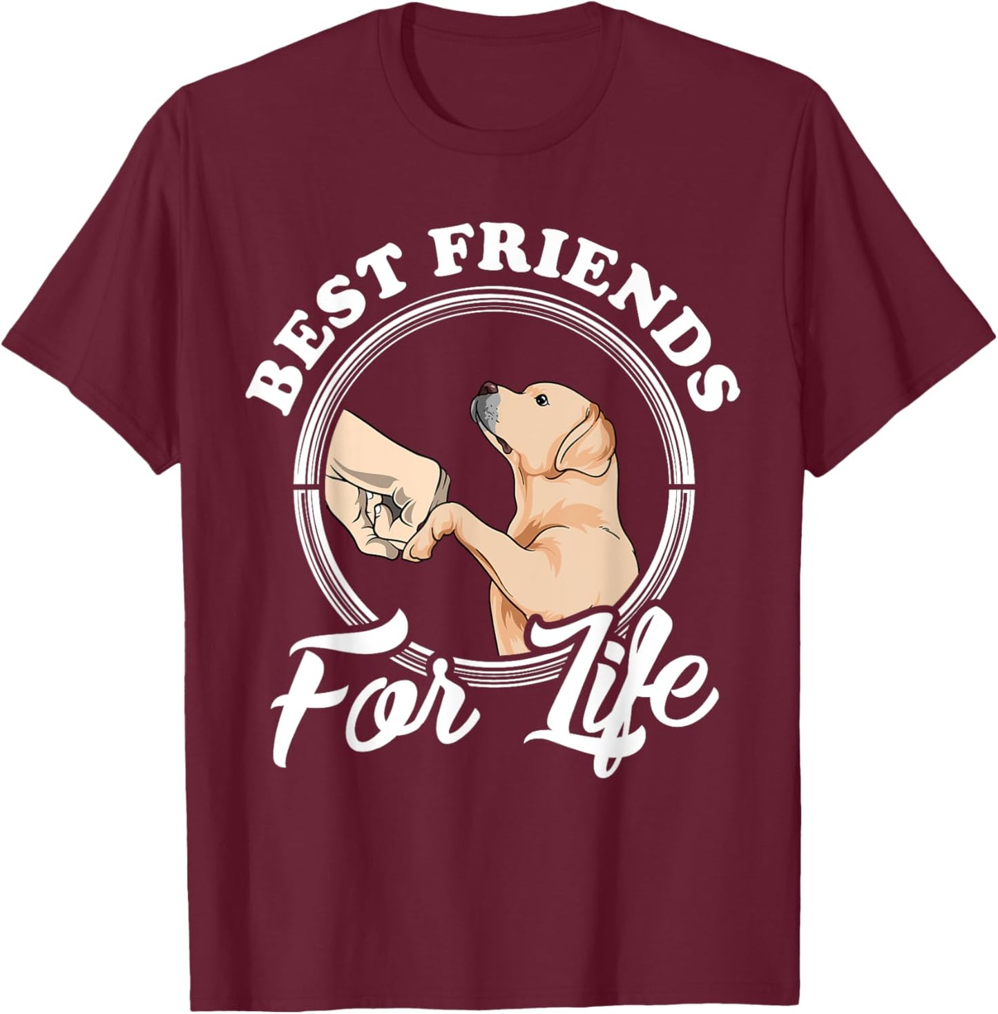 Funny Labrador Retriever Designs -Adults & Kids Labrador Lovers - Black, Short Sleeve, Small, Classic Fit T-Shirt - T-Shirt | Maroon