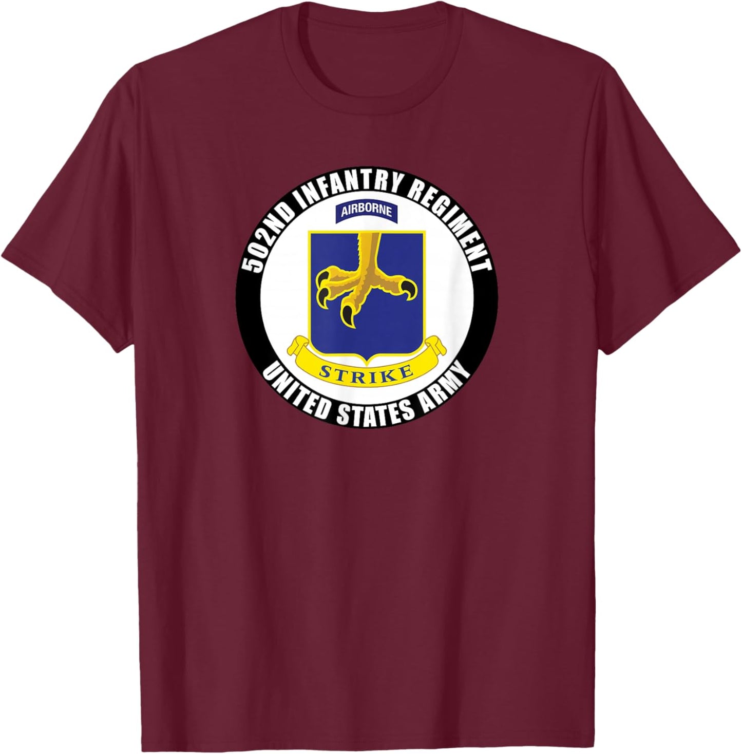 502nd Infantry Regiment United States Army Military Veteran T-Shirt - T-Shirt | Maroon