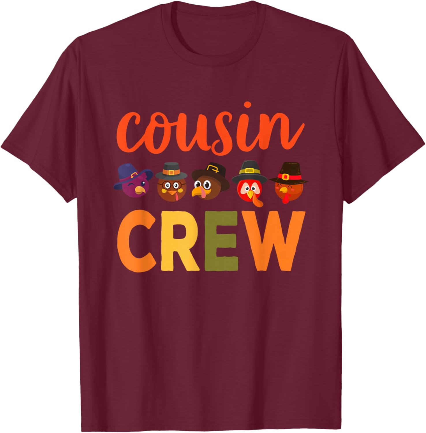 Thanksgiving Shirts for Kids Cousins Giving Boys Girl Family T-Shirt - T-Shirt | Maroon