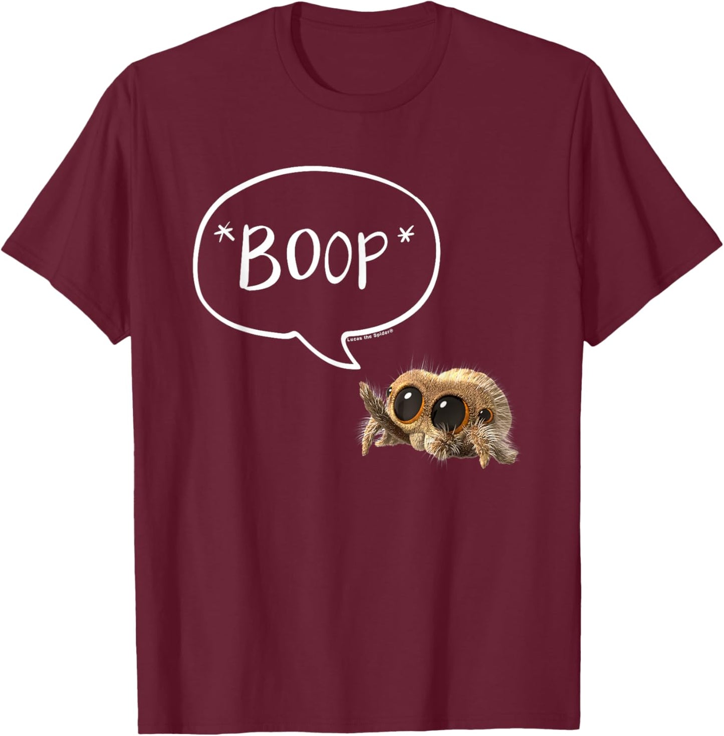 Lucas The Spider “Boop” T-Shirt - T-Shirt | Maroon