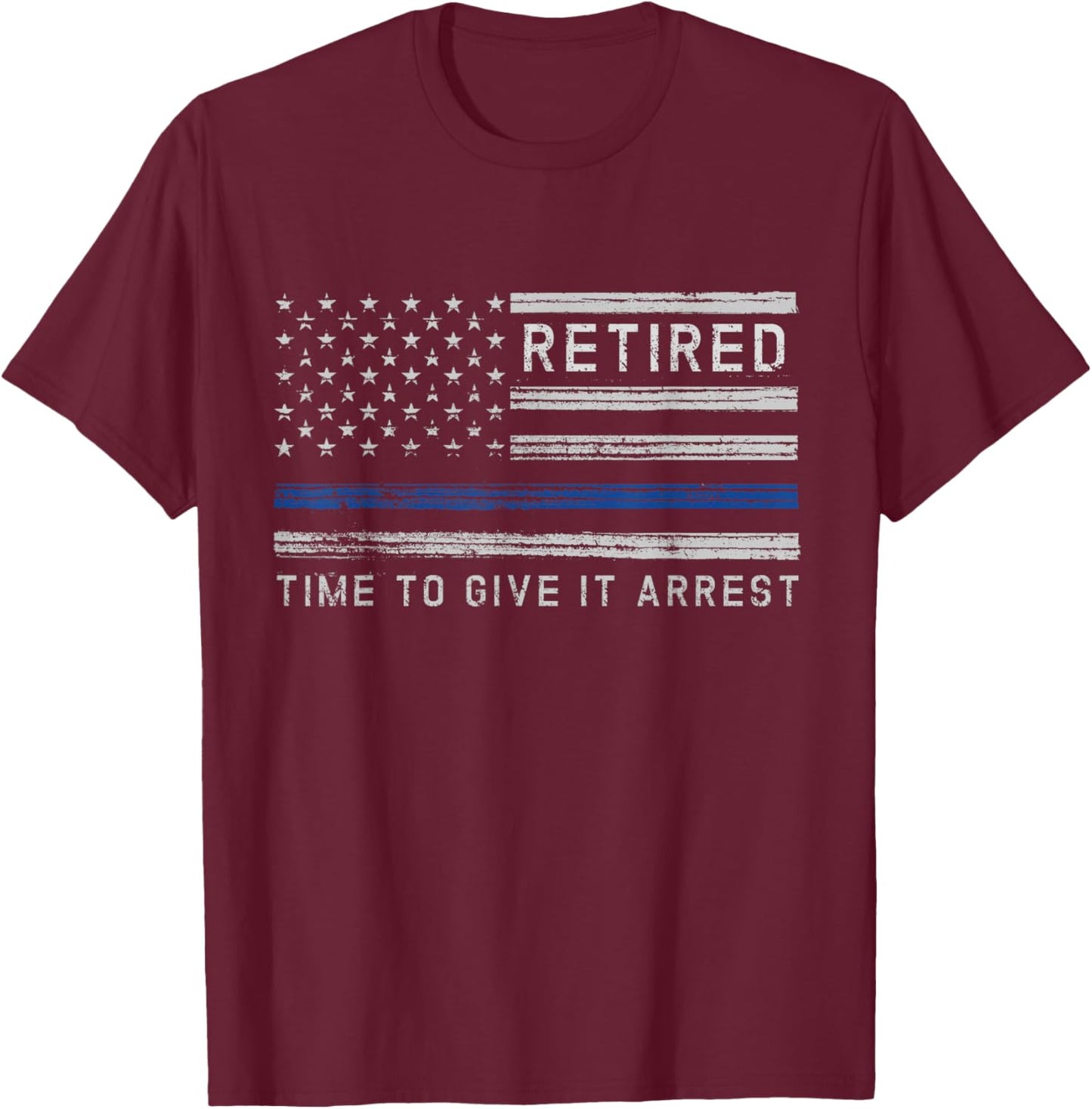 Retired Police Officer 2022 Retiring Cop Officer Retiree T-Shirt - T-Shirt | Maroon