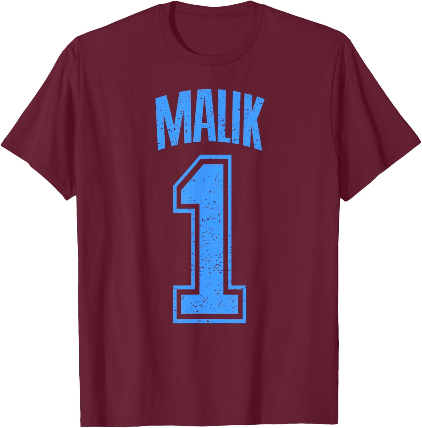 Malik Supporter Number 1 Greatest Fan T-Shirt - T-Shirt | Maroon