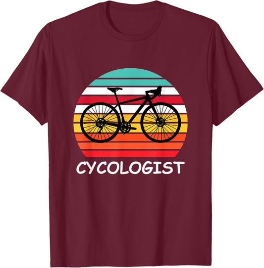 Cycologist Funny Vintage Cycling & Cyclist T-Shirt - T-Shirt | Maroon