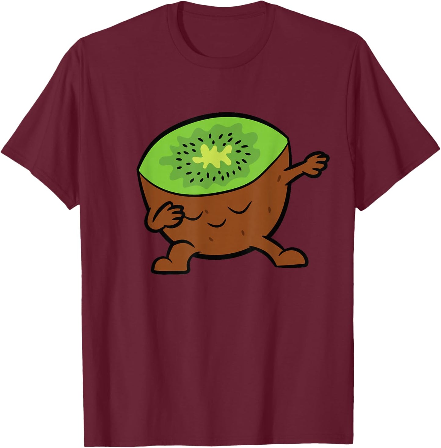 Kiwi Dabbing Kiwi Fruit Love Kiwis T-Shirt - T-Shirt | Maroon