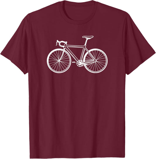 Cycling Road Bike Bicycle Accessories T-Shirt - T-Shirt | Maroon