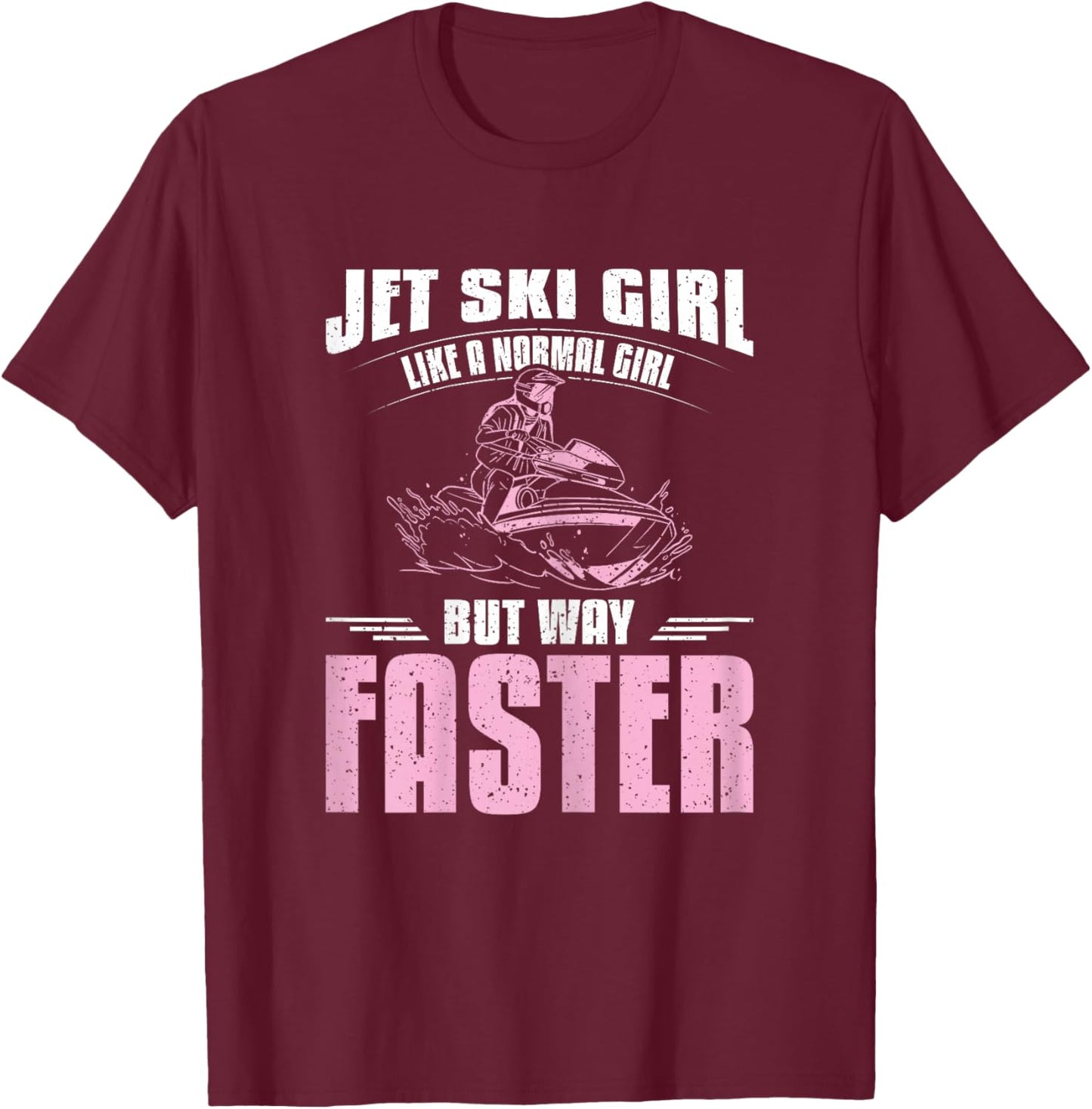 Jet ski girl T-Shirt - T-Shirt | Maroon