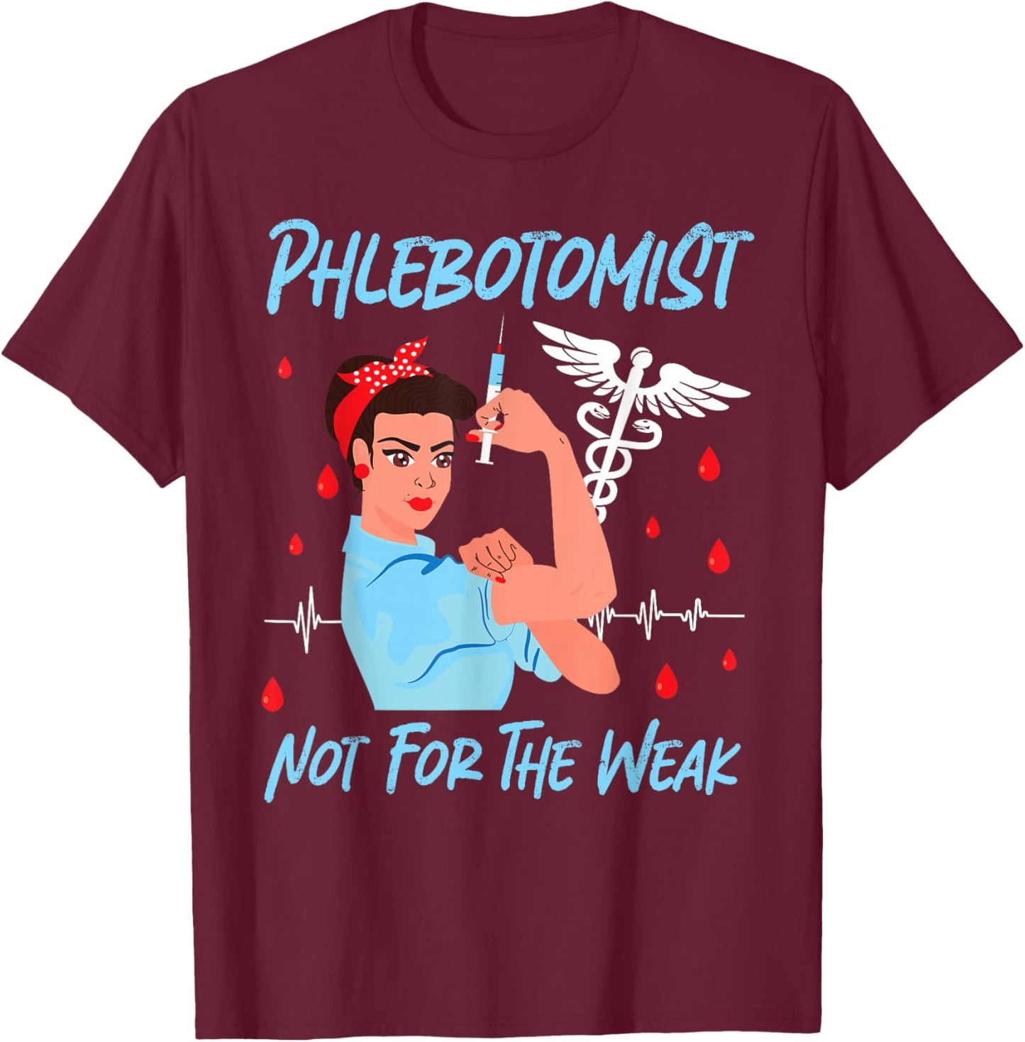Phlebotomist Tech Technician T-Shirt - T-Shirt | Maroon