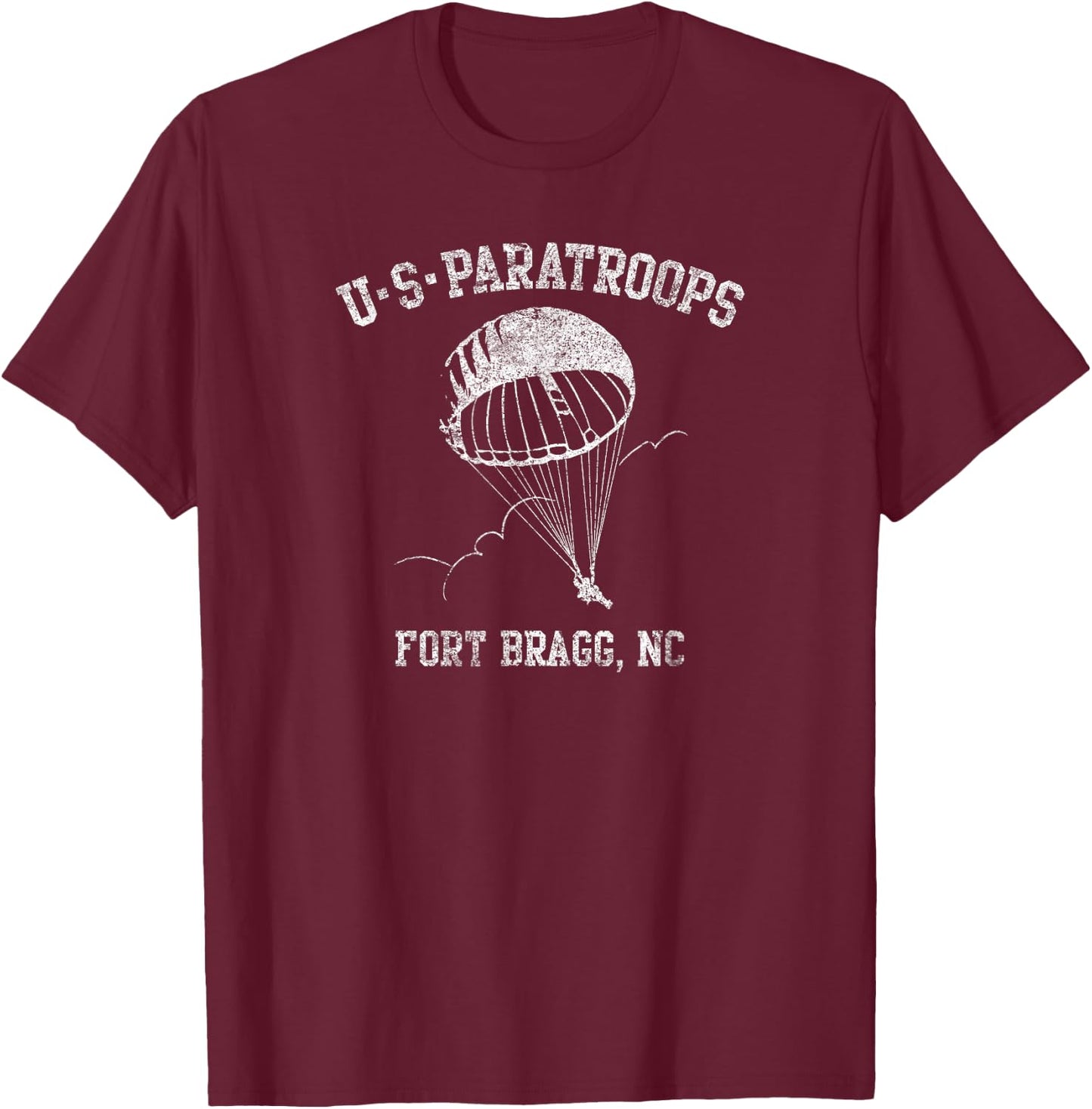 American Marauder: US Paratroops Fort Bragg T-Shirt - T-Shirt | Maroon