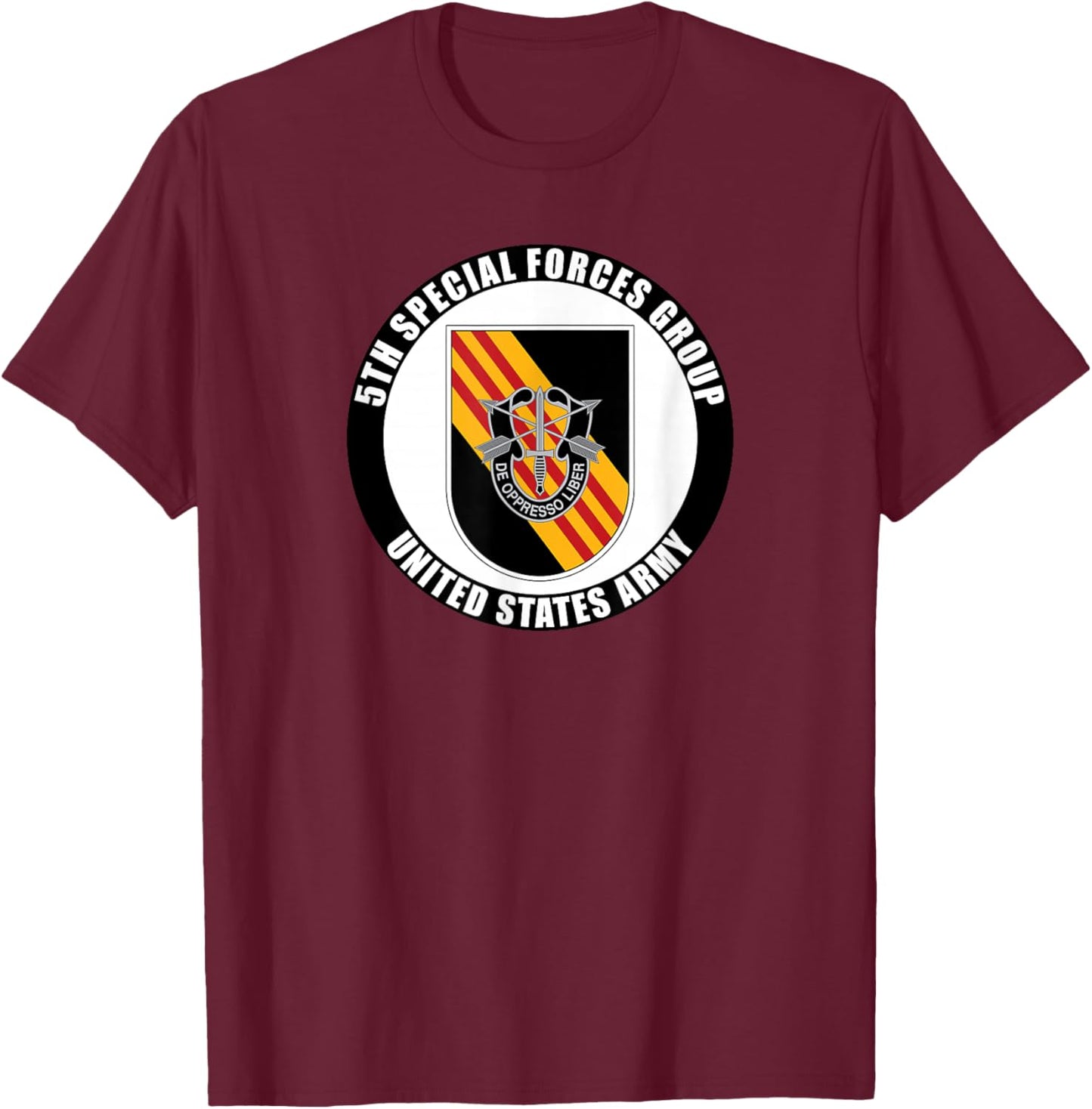 5th Special Forces Group United States Army Veteran Military T-Shirt - T-Shirt | Maroon